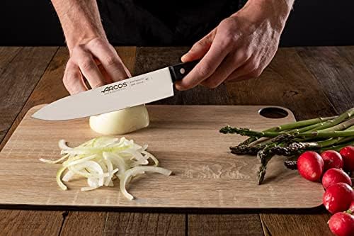 Miniatura 5 de Arcos Cuchillo de chef de acero inoxidable de 8 pulgadas. Cuchillo de cocina para cortar y pelar alimentos pequeños. Mango ergonómico de