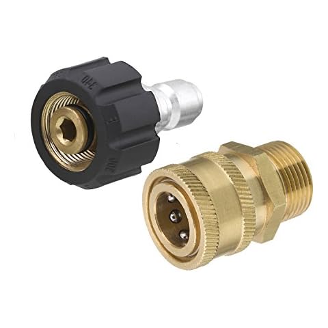 Tool Daily Pressure Washer Adapter Set, Quick Connect Kit, M22 14mm to M22 Metric Fitting, 5000 PSI Cover