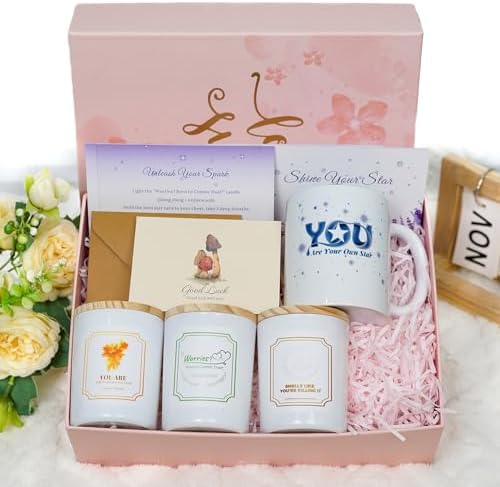 Birthday Gifts for Women, Get Well Soon Self Care Package Box, 11Pcs Inspirational Self-Care & Relaxation Set – Perfect Christmas, Mother's Day, Thank You, Gift for Mom, Sister, Wife, Friend