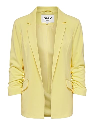 ONLY Damen Onlcarolina Diana 3/4 Cc TLR Longblazer, Lemon Meringue, 40 EU