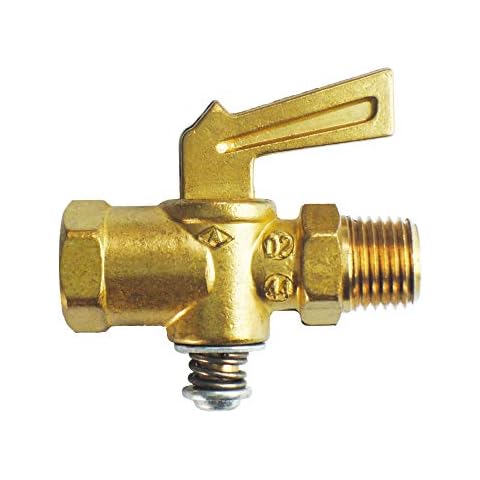Nigo Industrial Co. Forged Brass Ground Plug Shut-Off Cock, 1/4" Male NPT X 1/4" Female NPT Cover