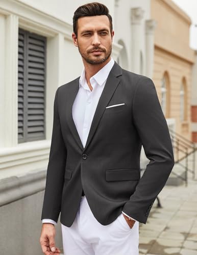 Image of COOFANDY Mens Casual Blazer Suit Jackets One Button Sport Coats Lightweight Business Sports Jackets