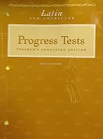 Latin for Americans: Second Book: Progress Tests: Teacher's Annotated Edition (Latin for Americans, 0026409267 Book Cover