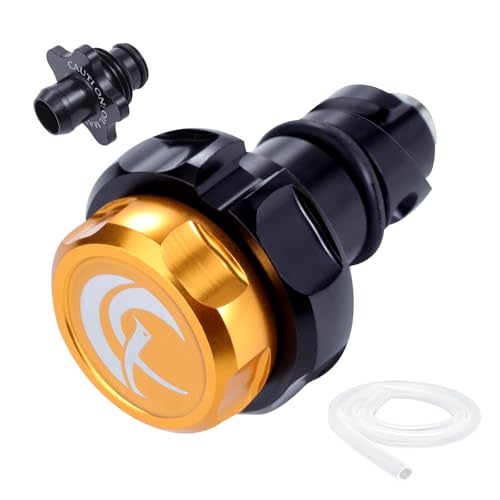 2015+ Ford F150 Raptor/Mustang/Bronco V6 Replacement Oil Drain Plug with Guide Pipe for Efficient Oil Changes, Replace OEM Yellow Plastic Engine Plug BC3Z-6730-A/FT4Z-6730-A/KX6Z-6730-B (HLY26A3)