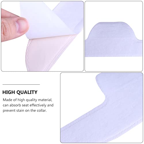 SEWACC 40 Pcs Collar Protector Shirt Sweat Pad Collar Sweat Pad Collar Protector Pads Sweat Pads Self, White, 27X7.5X0.1CM - Image 2