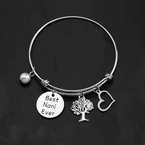 MAOFAED Mother’s Day Gift Nani Bracelet Best Nani Ever Nani Gift Mother Gift Grandmother Gift Mother’s Day Gift For Mom And Grandma4