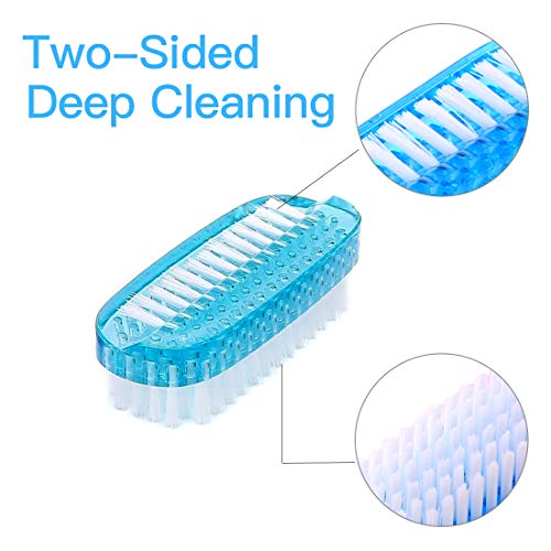 Cleaning Nail Brush Two Sided Hand Fingernail Scrub Brush Soft Stiff Bristles Nails Toes Scrubber For Men Women Kids,4 Pcs #TOP2