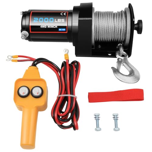Winch eléctrico 2000LBS con control y tornillos miniatura 1
