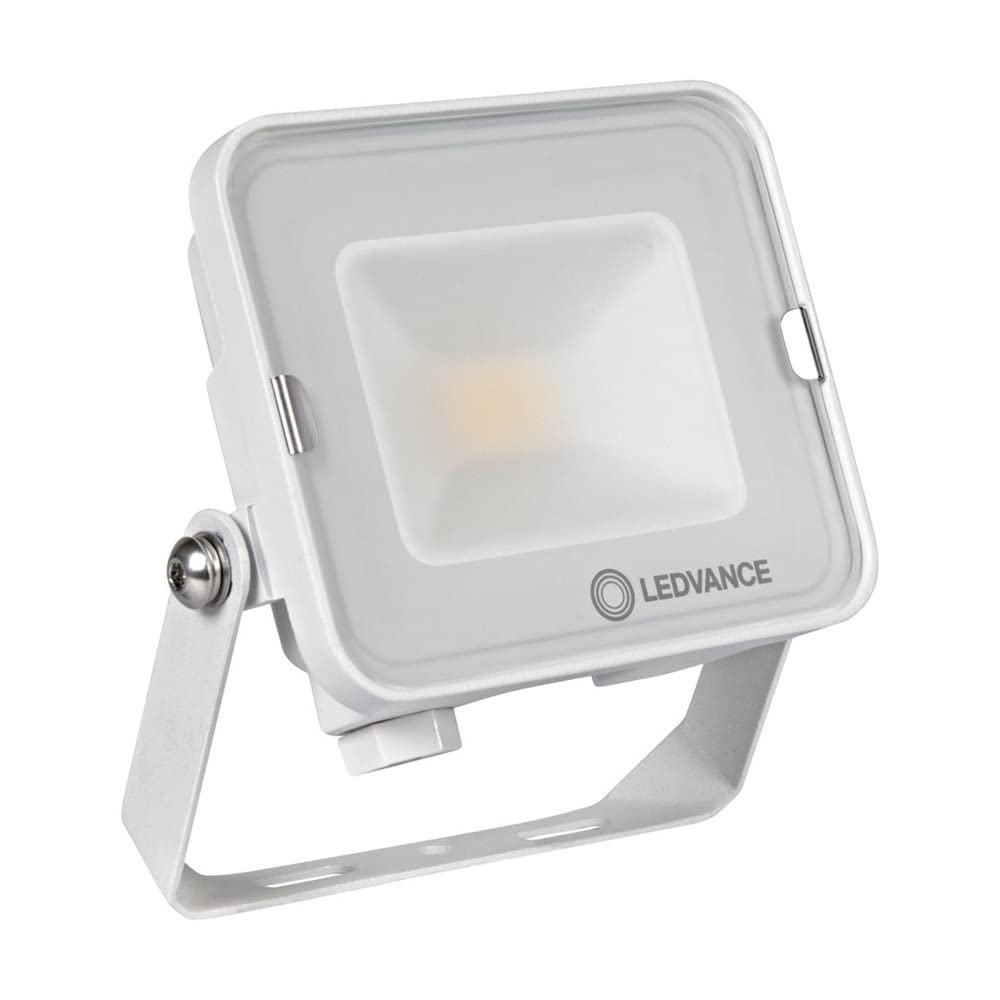 Ledvance White Compact Symmetrical Floodlight 10W 900Lm 3000K 100 Degrees Ip65 In