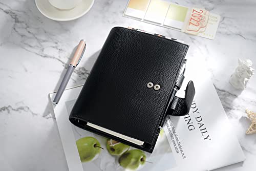 Moterm LN125PLLZBK Personal Luxe Rings Planner - Genuine Leather Binder Organizer  thumb #6