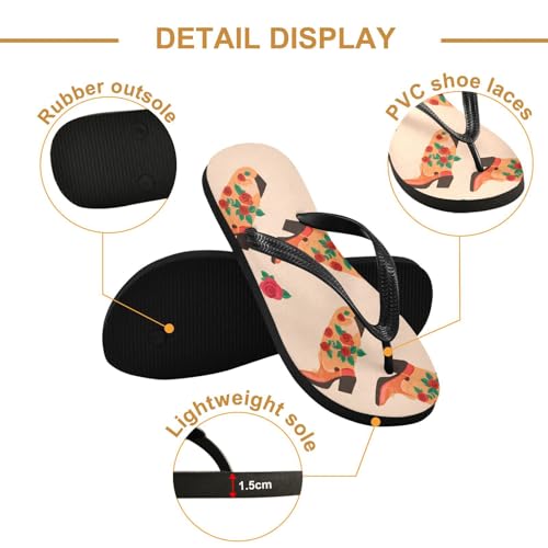 STAYTOP Cowboy Boots Flip Flops Sandals of Men's & Women's,Sandals Beach Slippers Shower Slides2