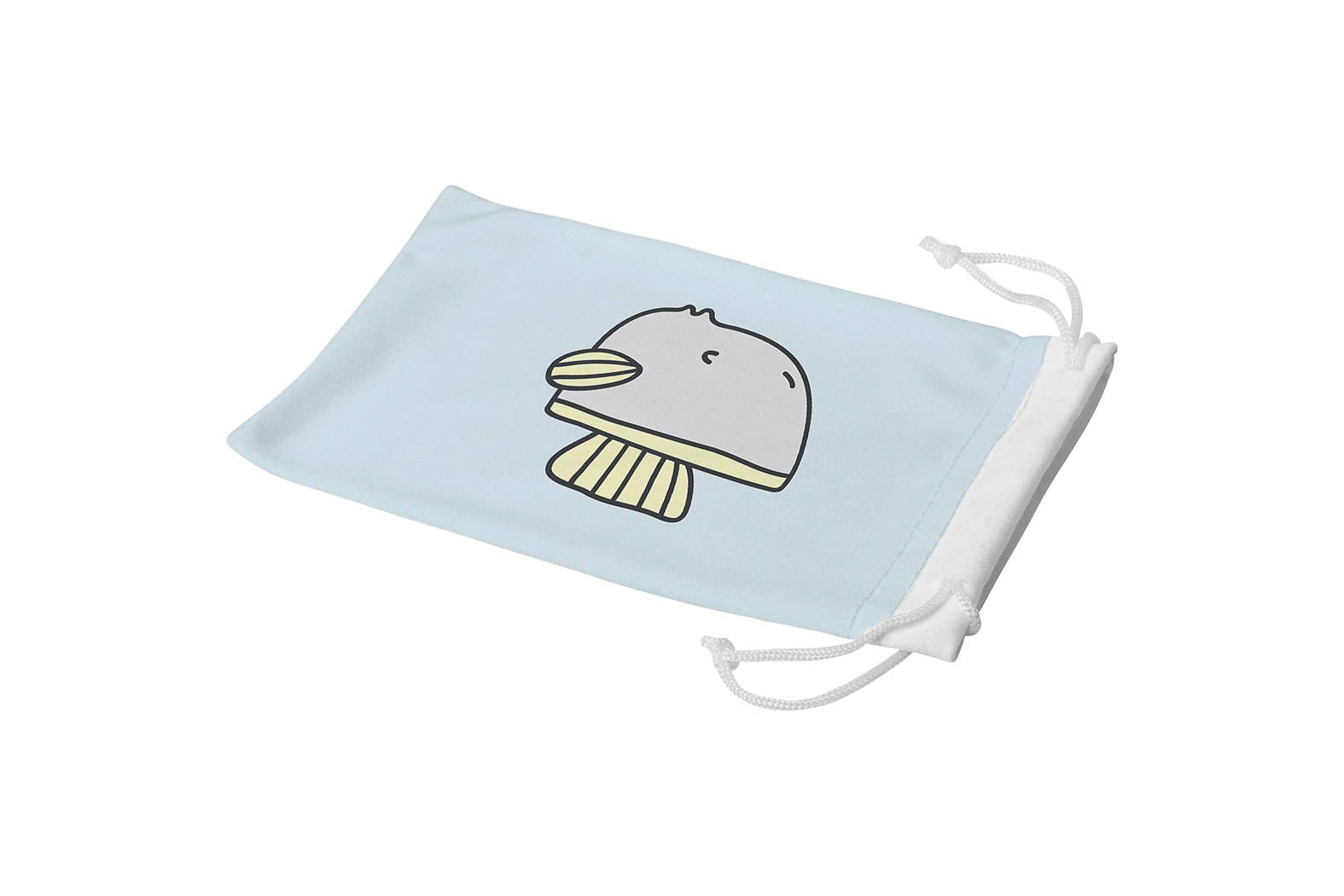 Digitally Printed Glasses Pouch, Sunglasses Pouch, 100% Cotton, Soft & Slim, Protective Glasses Case with Drawstring Closure, 1 Piece, 11x19 cm