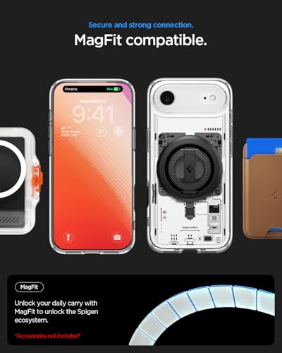 Image of Spigen Ultra Hybrid MagFit Back Cover Case Compatible with iPhone Air (2025), iPhone 17 Air Cover case (TPU + Poly Carbonate | Neo One)