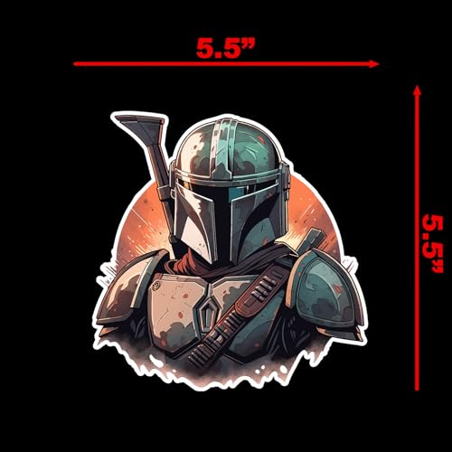 Image of SW Mandalorian Explosion Sticker Decal Notebook Car Laptop 5.5 inchx5.5 inch (Color)