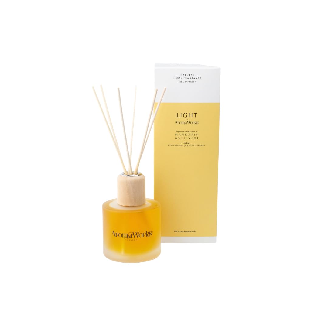 AromaWorks Light Reed Diffuser 200ml, Mandarin & Vetivert