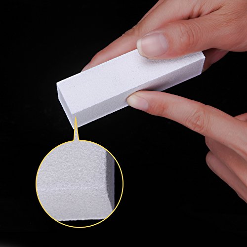 Senkary 12 Pack Nail Buffer Block 4 Sided Professional Nail File Sanding Block Buffing Blocks For Natural And Acrylic Nails (White) #TOP2