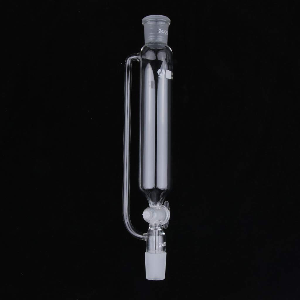 Tropftrichter aus Glas mit Druckausgleichsrohr und Absperrhahn, transparent, 100 ml