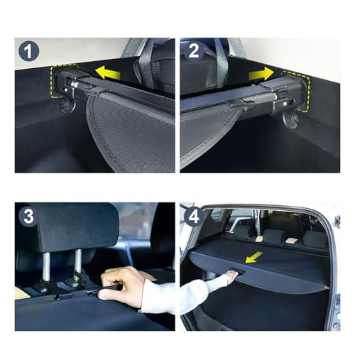 Pestillo de maletero para Mercedes Benz Clase R S251 2007-2019, protector retráctil gris 6