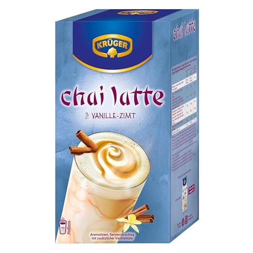 KRÜGER YOU chai latte Vanille-Zimt, Instantzubereitung für Milchtee-Getränke, aromatisiert mit Vanille-Zimt-Geschmack, 250 g (10 x 25 g Sachets)