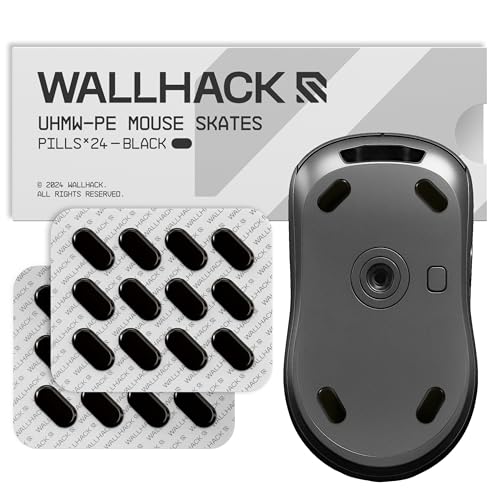 Image of WALLHACK UHMW-PE Mouse Sole Pill Type | Premium Universal Sole for Gaming Mouse | Smooth Gliding with Cloth and Glass Mouse Pad | Customizable Speed and Control | Durable, Quick and Easy Installation