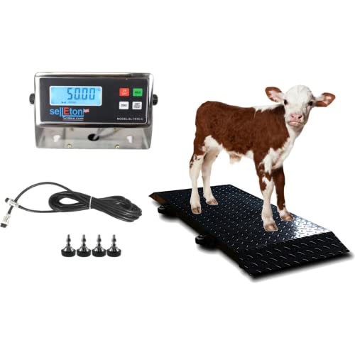 Báscula portátil industrial SellEton SL-920-2k para ganado miniatura 3