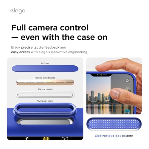 Image of elago for iPhone 17 Pro Max Case, Premium Magnetic Silicone Case, Compatible with MagSafe, Liquid Silicone Material, Protective Cover, Shockproof, Slim Phone, 6.9 inch (Cobalt Blue)