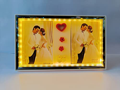 Image of Photo Frame With LED Light- Perfect For Wife, Husband, Parents | Valentine's Gift
