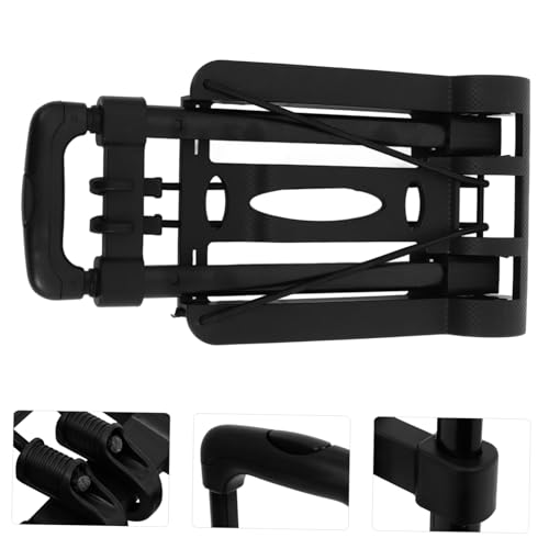 Carretilla plegable portátil negro 2 ruedas miniatura 7