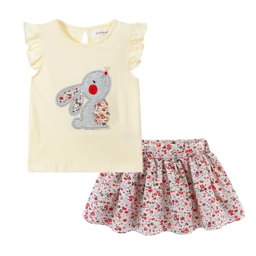Image of Mud Kingdom Girls Outfits Cute Cartoon Polka Dots Summer Holiday Clothes Sets