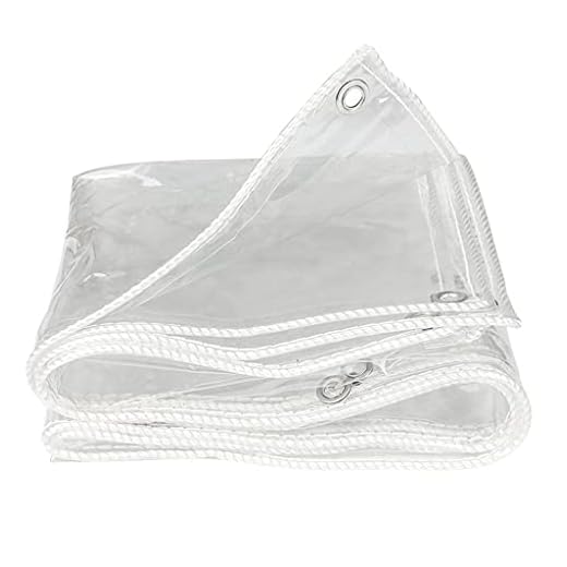 Transparent Presenning Med Öljetter,Hållbar Vikbar PVC Vattentät Presenning,Vindtät Och Regntät,Används För Trädgårdsmöbler,Växter,Växthus,Tak (Size : 5x10m/16.4x32.8ft)