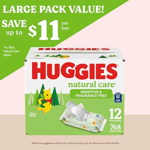 Huggies 00036000510799 Natural Care Sensitive Baby Wipes thumb #1