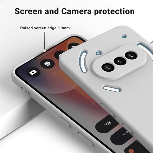 Image of FIRST MART Matte Silicone Back Cover for Nothing Phone 3A - Grey