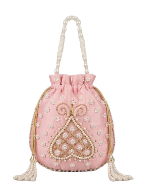 Moti Work potliPotali Bag for Wedding Party & Festive Use | Bridal Return Gift Potli Handbag-D_74-image-2