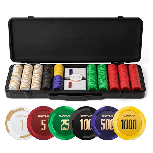 SLOWPLAY Godel Juego de fichas de póker 500 piezas