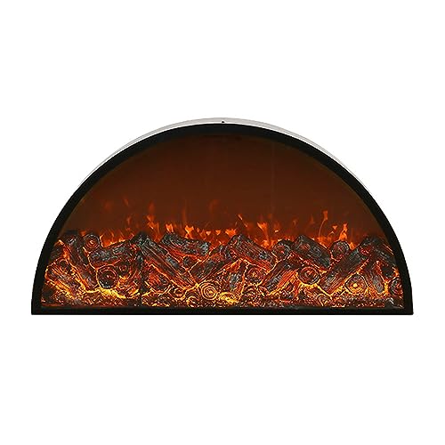 Chimenea eléctrica con efecto de llama 3D realista y control remoto, diseño decorativo sin calefacción para el ambiente del hogar