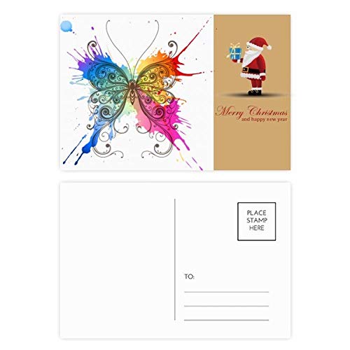 Cartes postales de Noël style peinture à l'encre lot de 20 papeterie vœux hiver