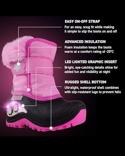 Absolute Stella Toddler Little Kids High Snow Winter Boots, Warm, Insulated, Waterproof Shell3