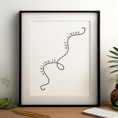 Healing is Not Linear, Mental Health Print, Self Care, Self ...