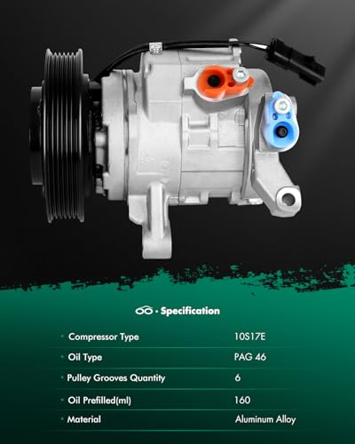 Image of SCITOO AC Compressor fit for Chrysler Aspen 4.7L 2008-2009 | Fast Cooling, Ultra Low Noise (≤72 dB)Air Conditioner Compressor with Clutch, Easy Installation, 55111438AB