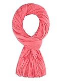 ALLEE DU FOULARD - Cheche, Écharpe, Chale Premium - Rose Papaye - 100% Coton - Taille 200...