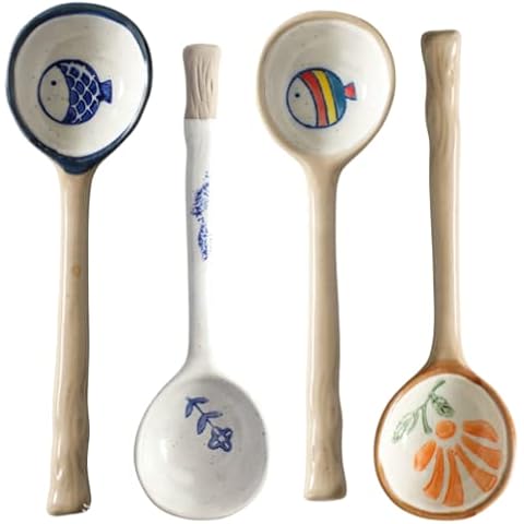 Elegant Long-Handled Japanese Soup Spoons Cover