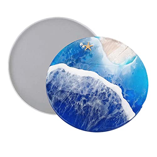 Resin Tray Molds Round Rolling Tray Molds Silicone Tray Molds 11.8 Inch Rolling Tray Molds for Epoxy Resin Resin Casting DIY Jewelry Holder Home Decor