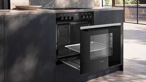 Siemens EQ211KB11, iQ300 Einbau-Herd-Set, Bestehend aus HE213BBS3 Herd, 60 x 60 cm, 3D Heißluft und Schnellaufheizung, EA64RGNA1E Elektrokochfeld, Zweikreis-Kochzone, Bräterzone, Edelstahlrahmen