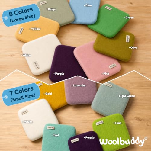 Image of Woolbuddy Needle Felting Mat 6 x 6 x 1.5 Inch (Purple), Pure Wool Felt Pad