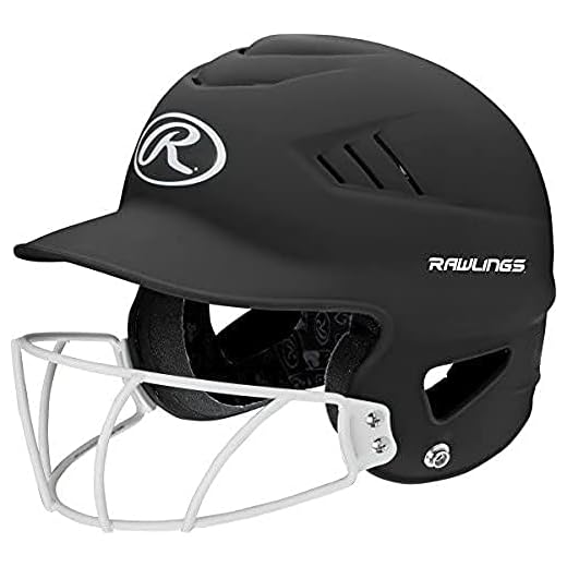 Rawlings Highlighter Series Coolflo Youth Baseball/Softball Batting Helmet with Face Guard, Matte Neon Black