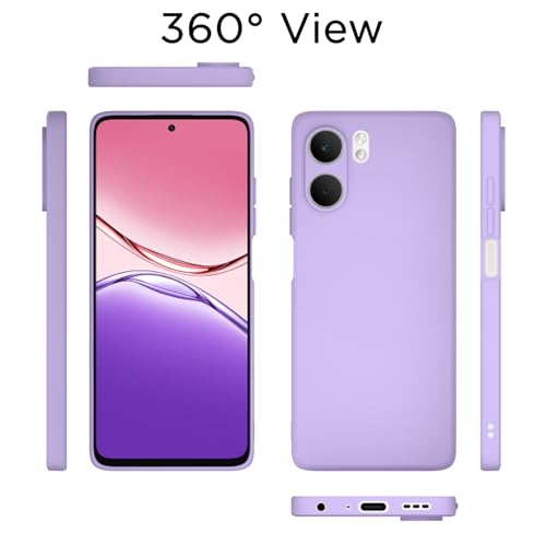Image of Outlouders Back Cover for Oppo A5x | Camera Protection | Durable Soft Matte Silicone Bumper Case (Purple)