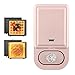Opiekacz do Kanapek 2 w 1 Gofrownica Panini Prasa Nieprzywierająca Gofrownica ze Zdejmowanymi płytami Opiekacz do Kanapek śniadaniowych Mała Gofrownica,Pink