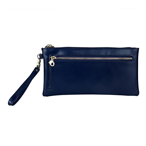 HP95(TM) Hot Fashion Women Long Purse Clutch Wallet Zip Bag Girls Friends Gift (Dark Blue)