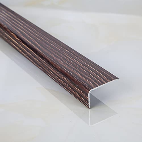 Strisce di transizione for pavimenti in metallo/Rifinitura for bordi for gradini a forma di L Strisce staccabili e incollabili, Cappucci for scale larghi 35 mm(C,Length 122cm (48in))