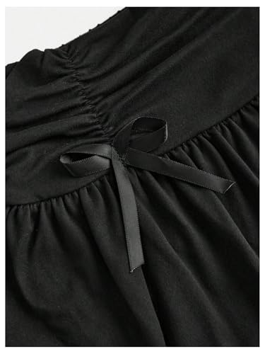 Floerns Girl's Y2K Bow Flared Leggings with Skirt Elastic Waist Bell Bottom Pants3